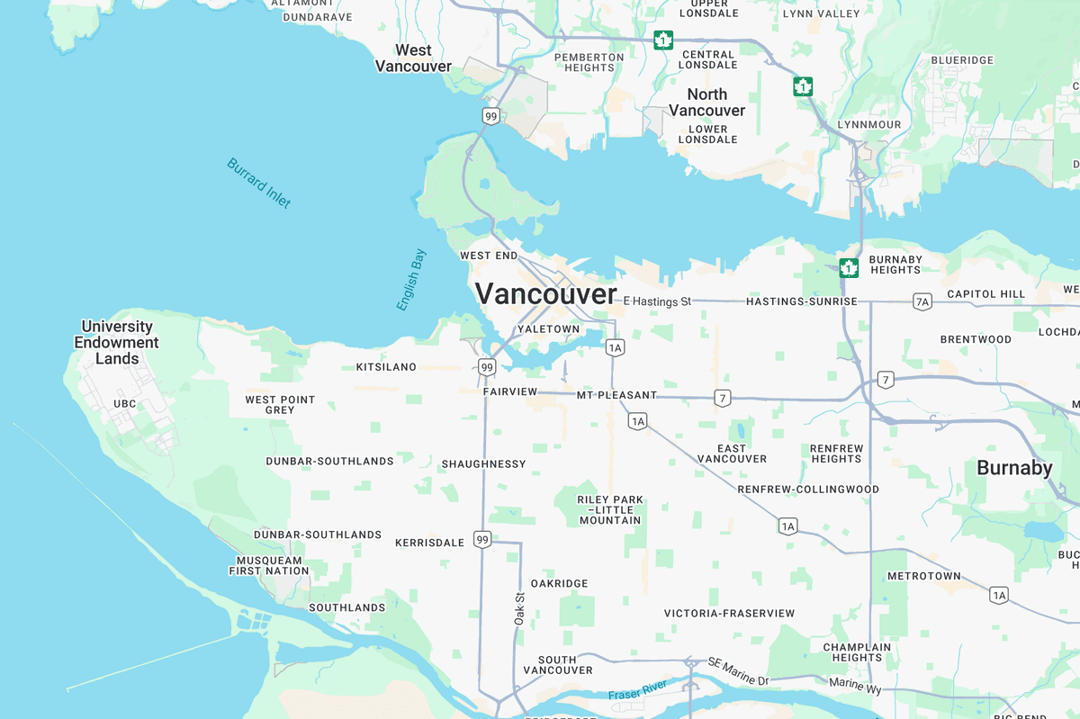 Map of Vancouver